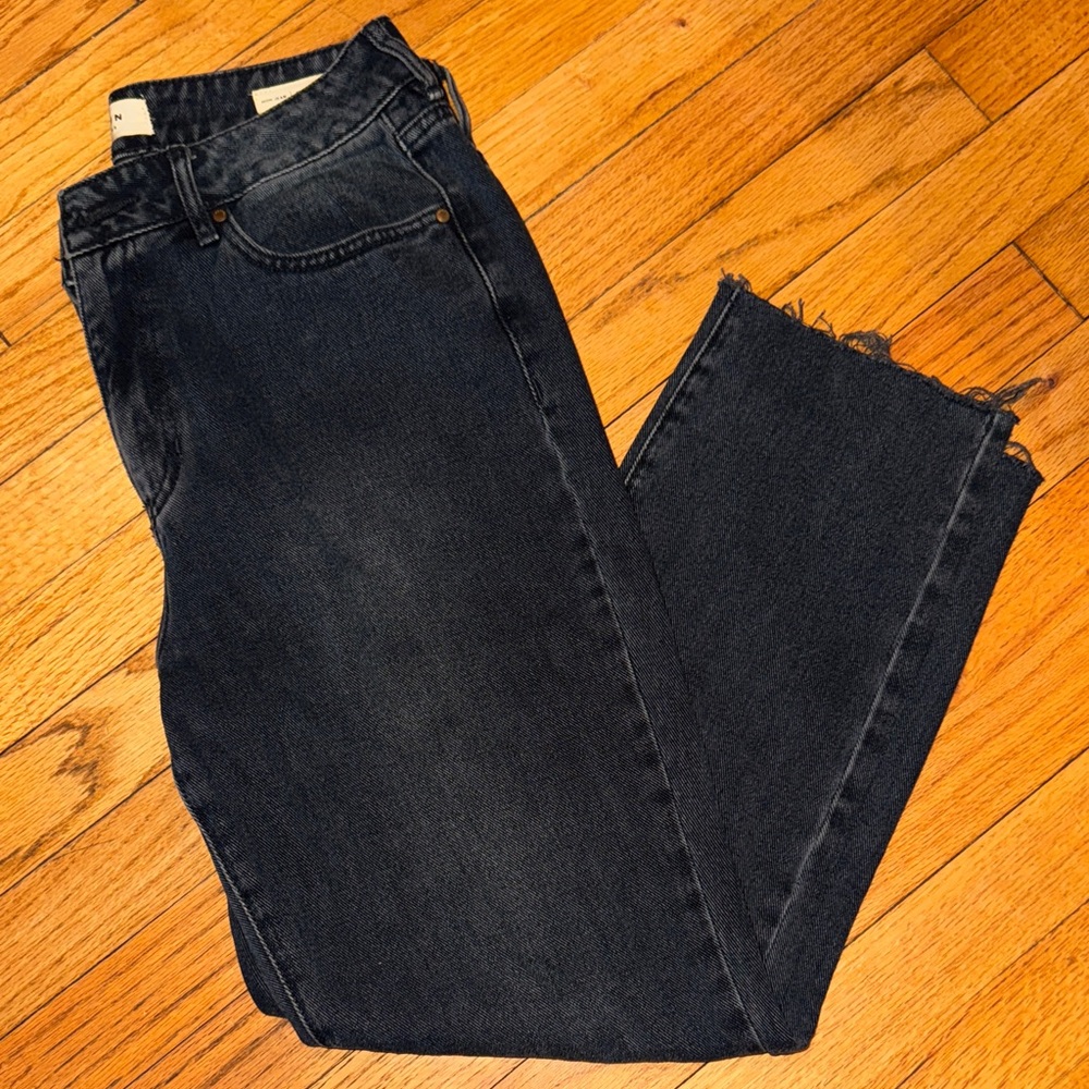 High Waisted Ankle Cut Mom Jeans